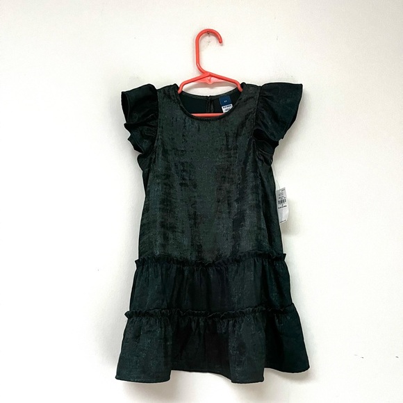 NWT Old Navy Green Formal Holiday Toddler Girls Dress Size 3T - Picture 1 of 5